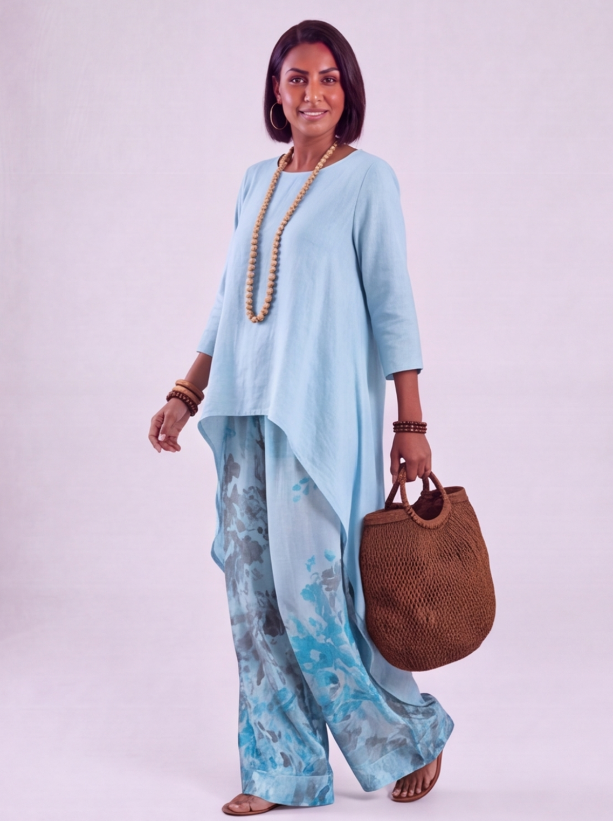 Ginevra | Floral Asymmetrical Fluid Outfit