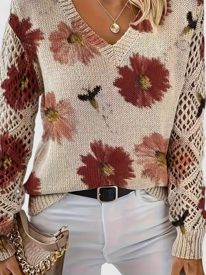 Annelies™ | Pullover elegante con motivo floreale