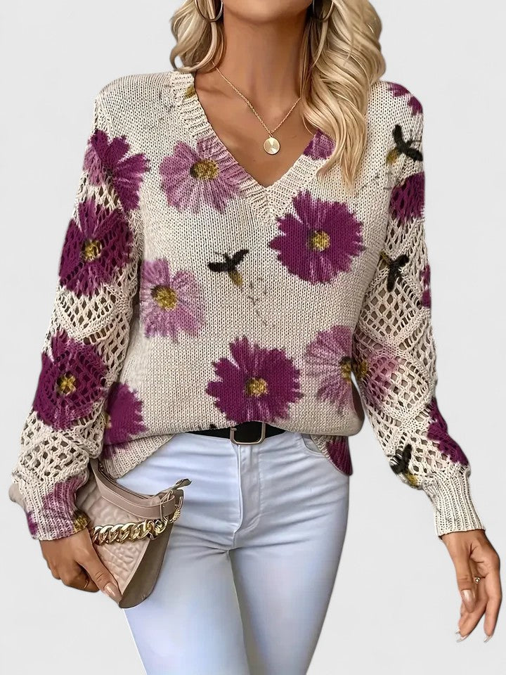Annelies™ | Pullover elegante con motivo floreale