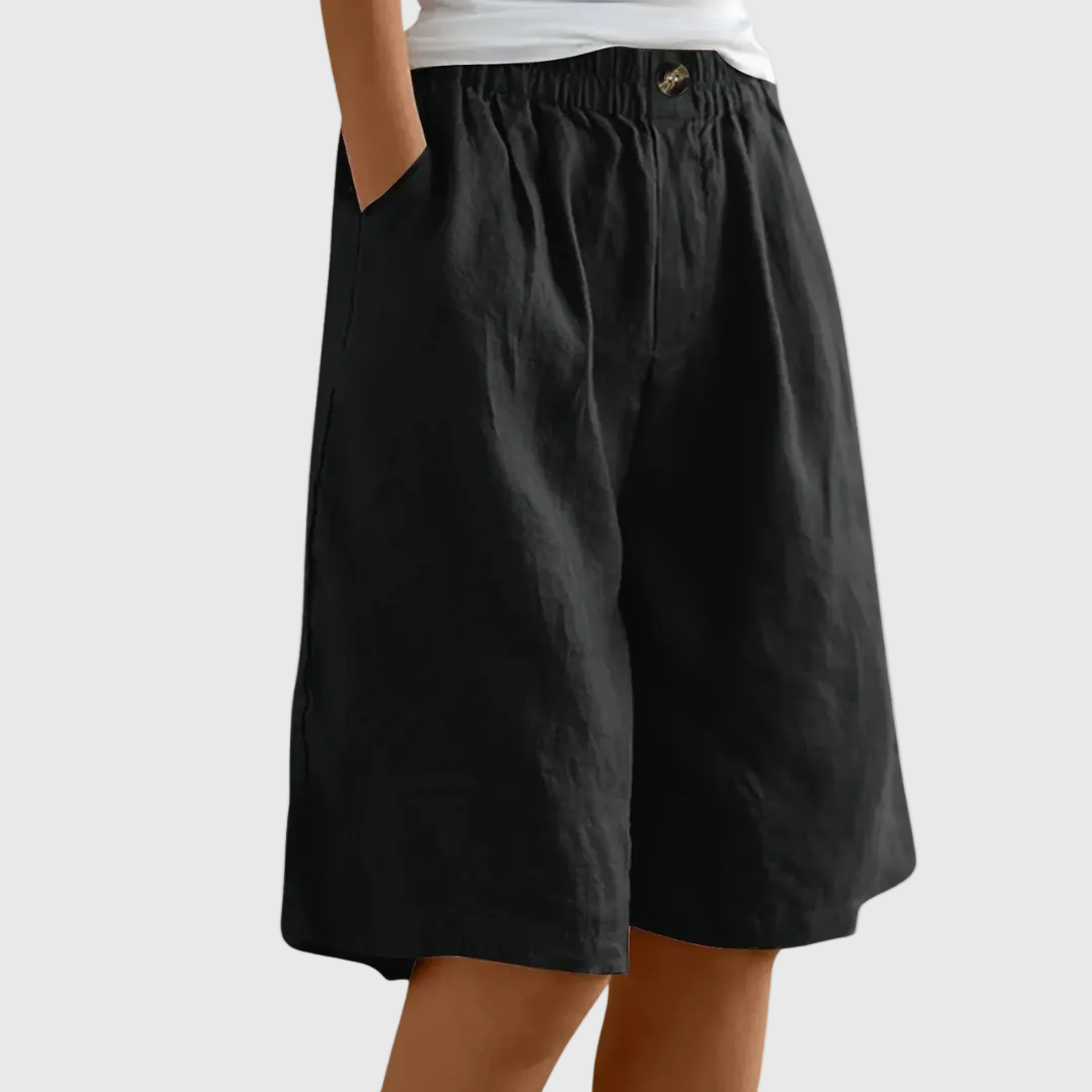 Yusu | Pantaloni Corti Ampi con Vita Elastica Ella