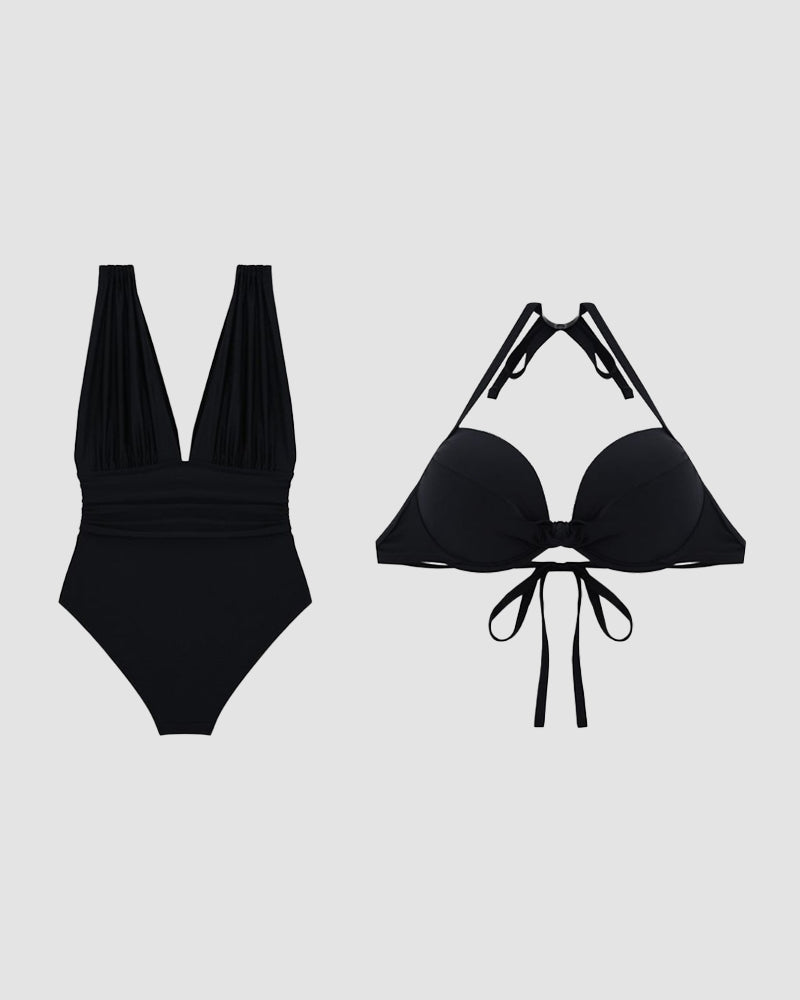 Francisca™ | Costumino modellante di lusso con scollatura a V accentuata