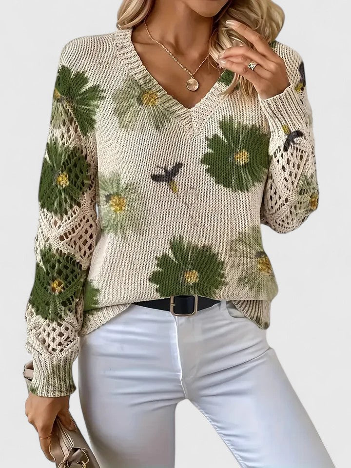 Annelies™ | Pullover elegante con motivo floreale
