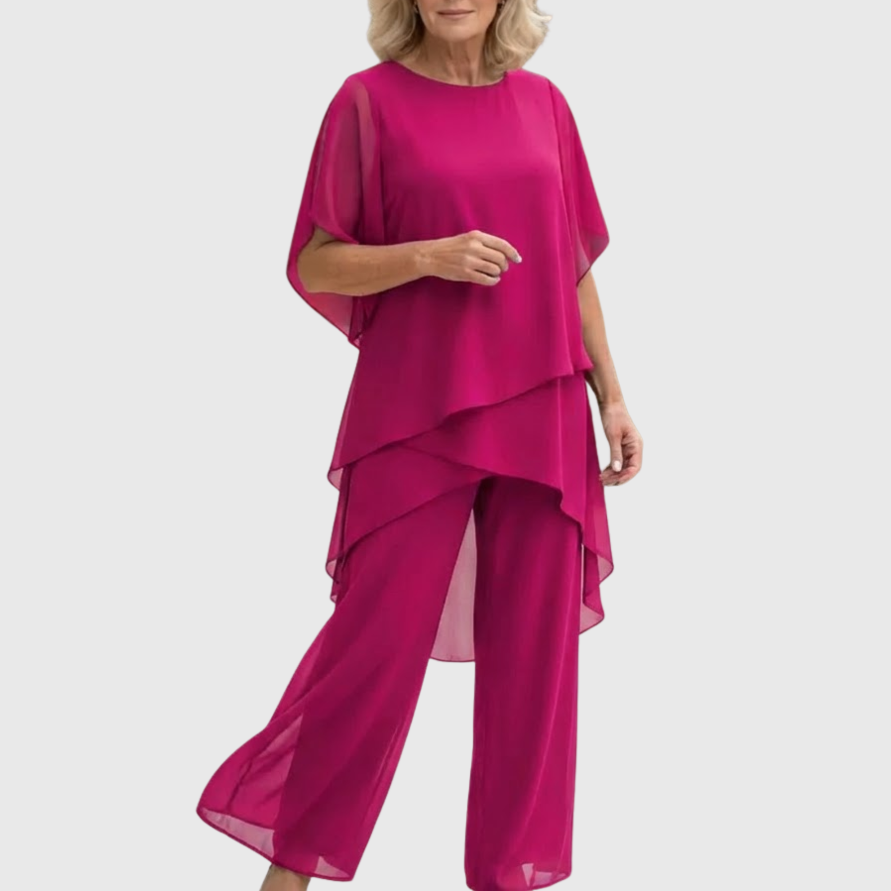 Linda | Set con Pantaloni Palazzo Drappeggiati