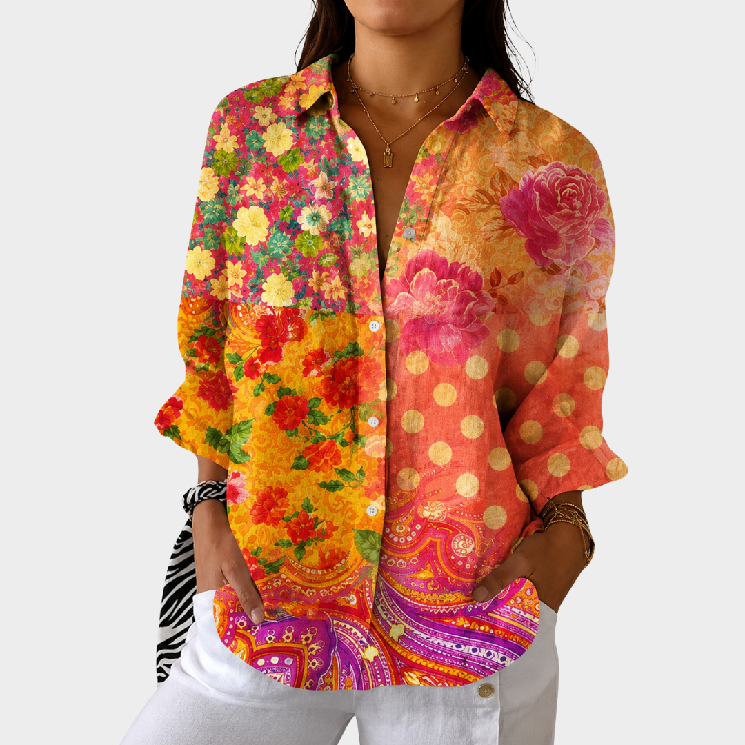 Blusa Stampata Leggera e Colorata