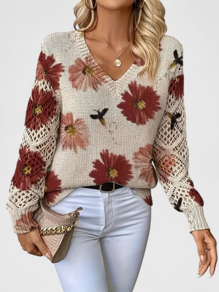 Annelies™ | Pullover elegante con motivo floreale