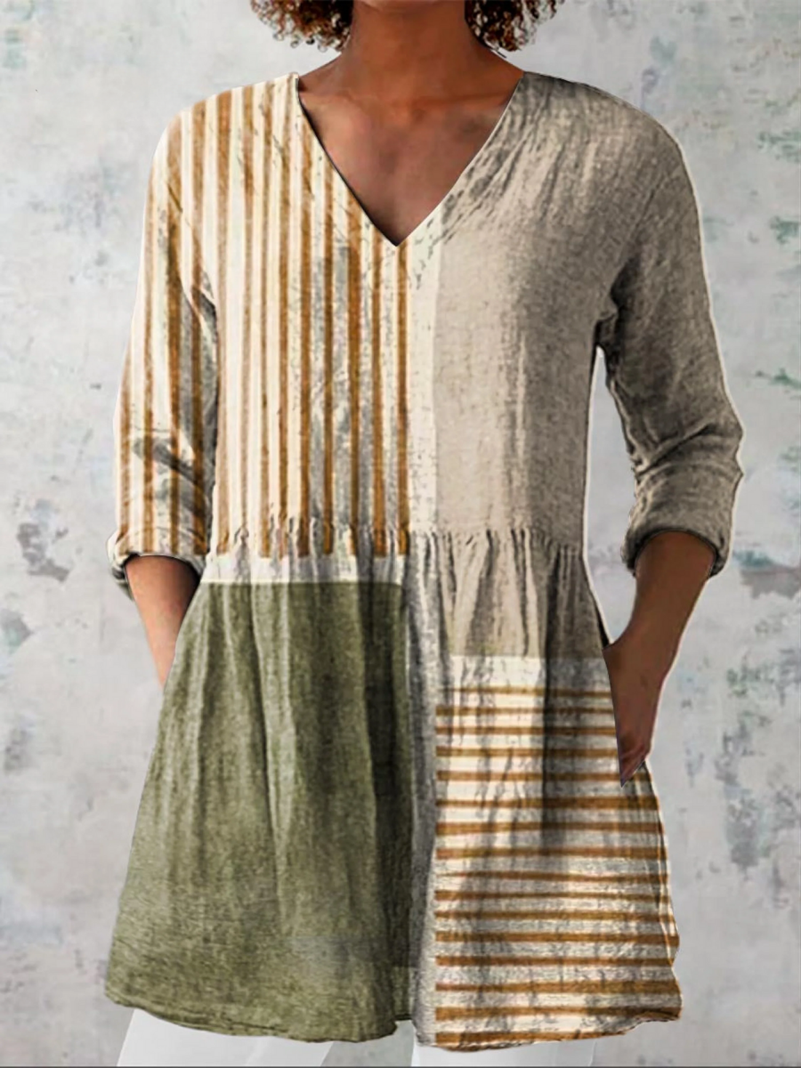 Camille | Blusa Lunga con Collo a V