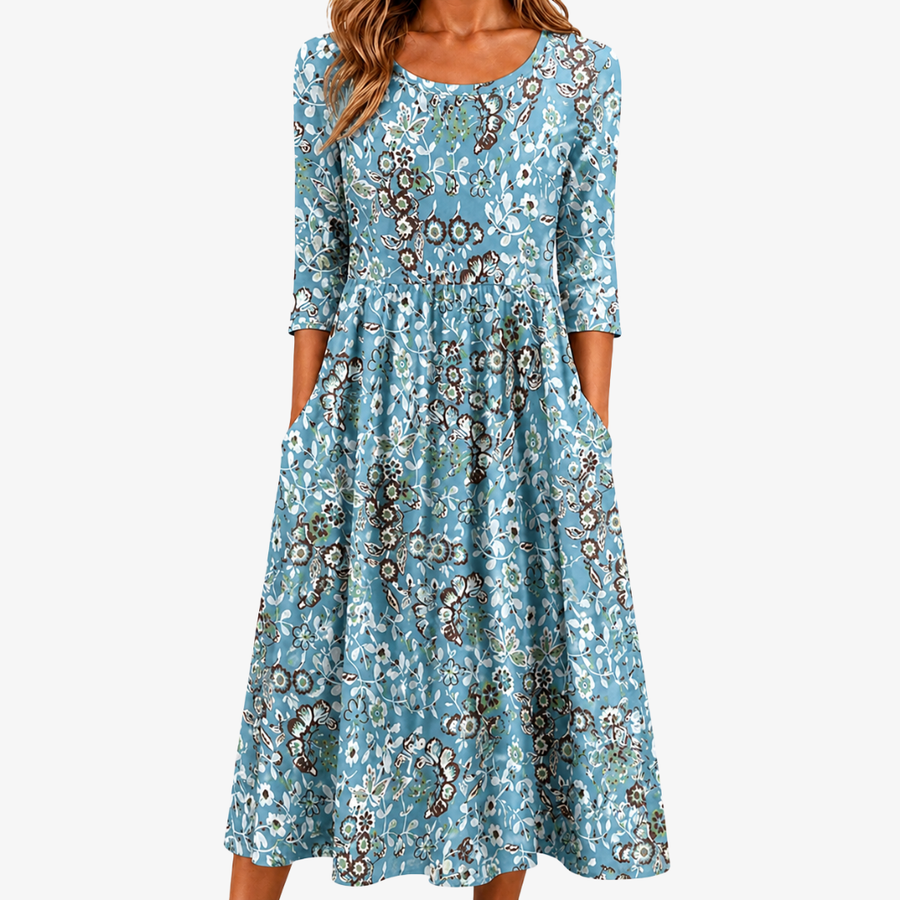 Abito Maxi Pocket Giardino Costiero