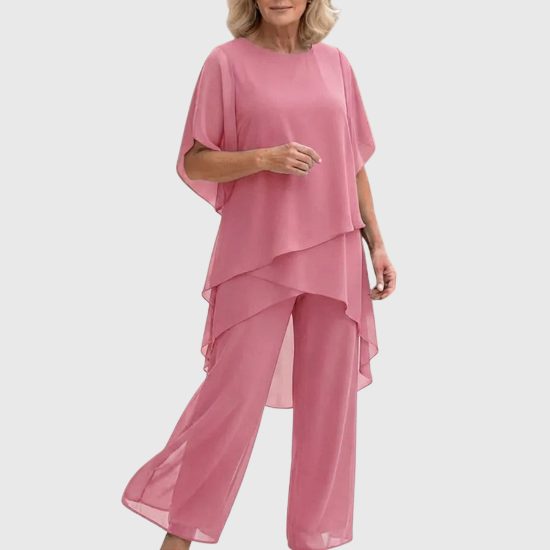 Linda | Set con Pantaloni Palazzo Drappeggiati
