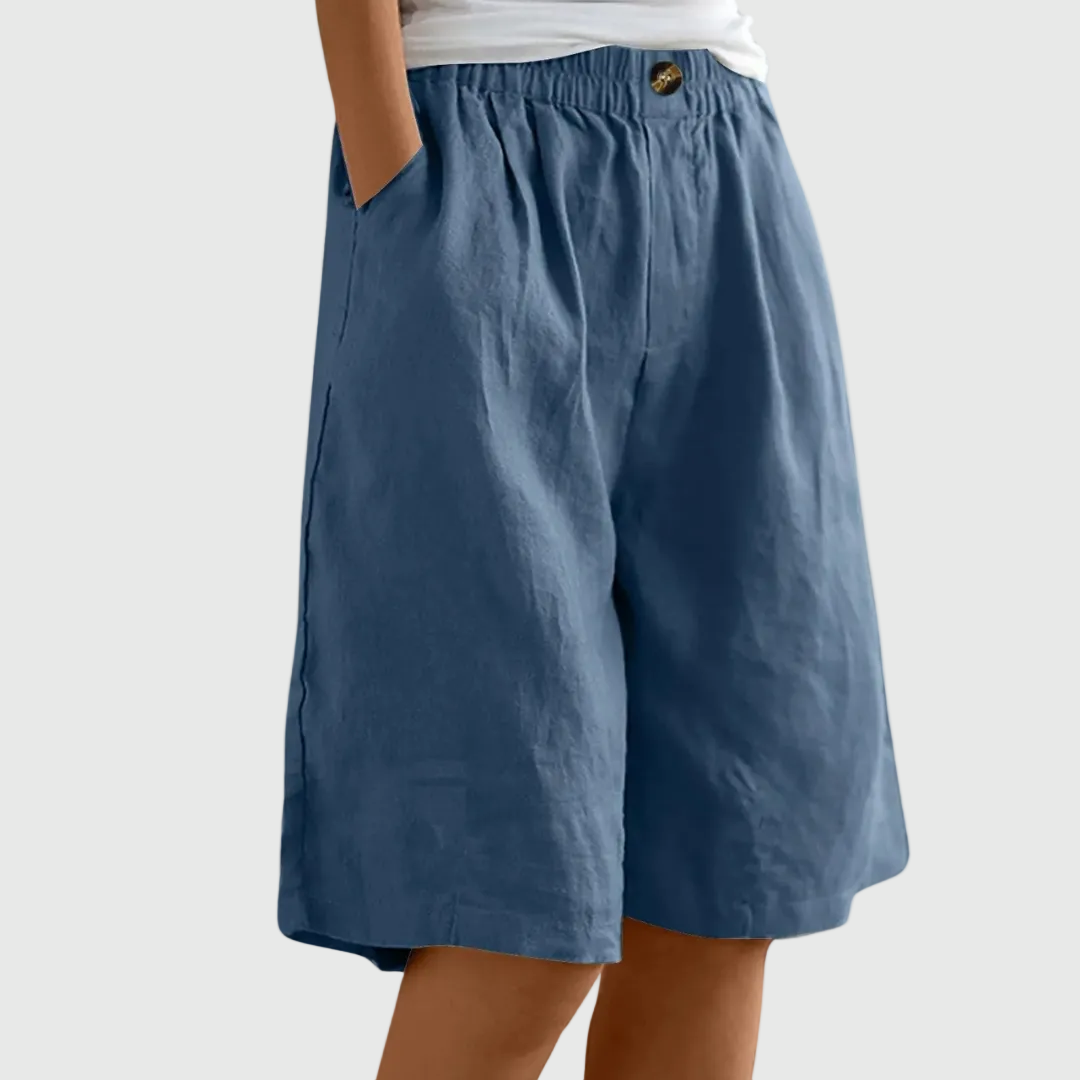 Yusu | Pantaloni Corti Ampi con Vita Elastica Ella
