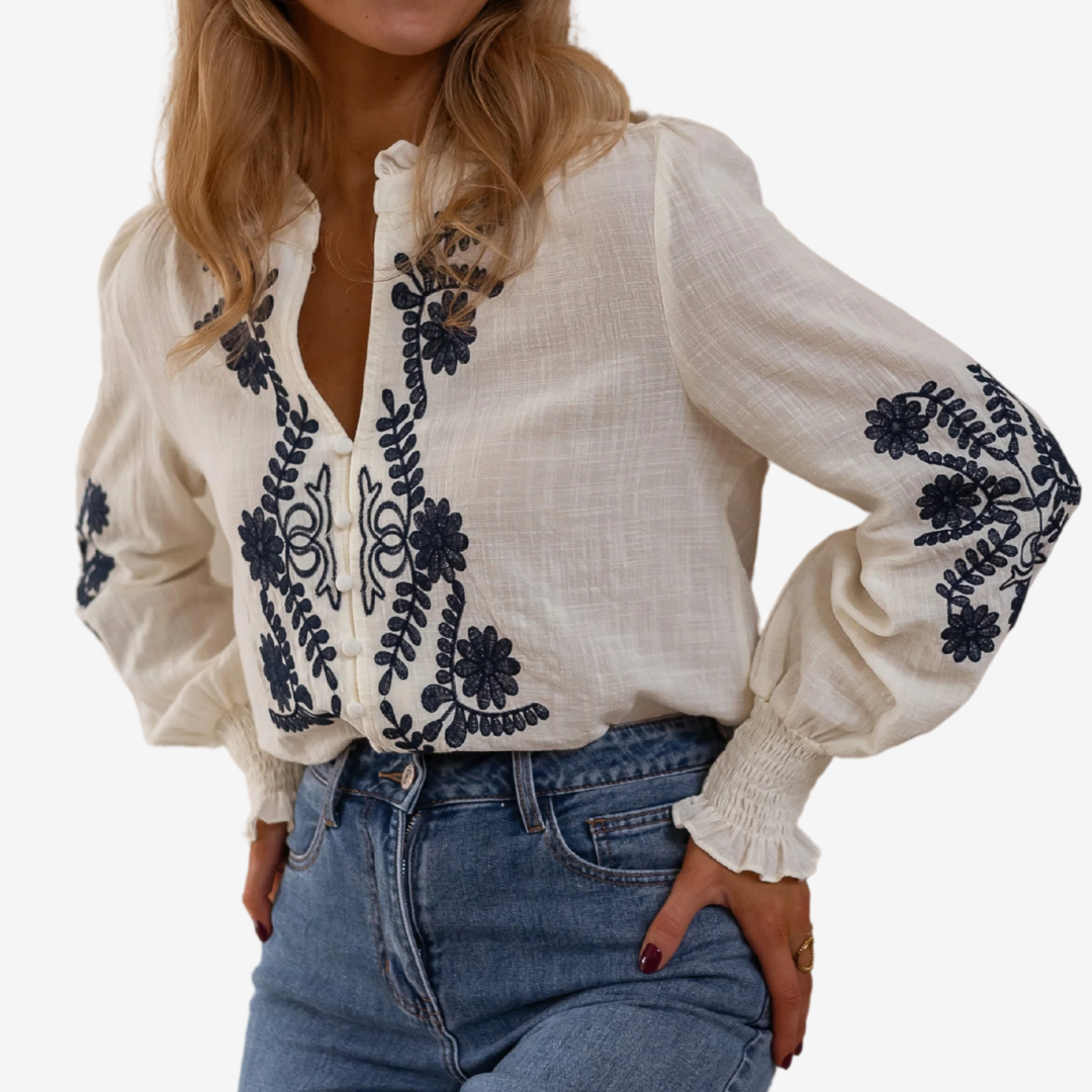 Isaure™ Top ricamato