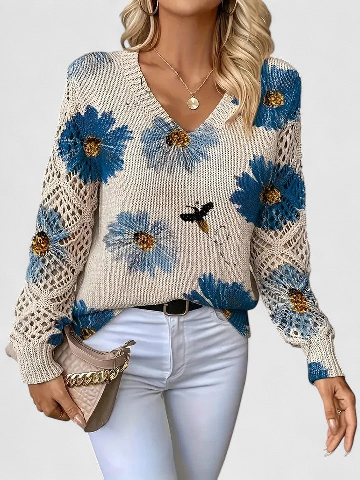Annelies™ | Pullover elegante con motivo floreale