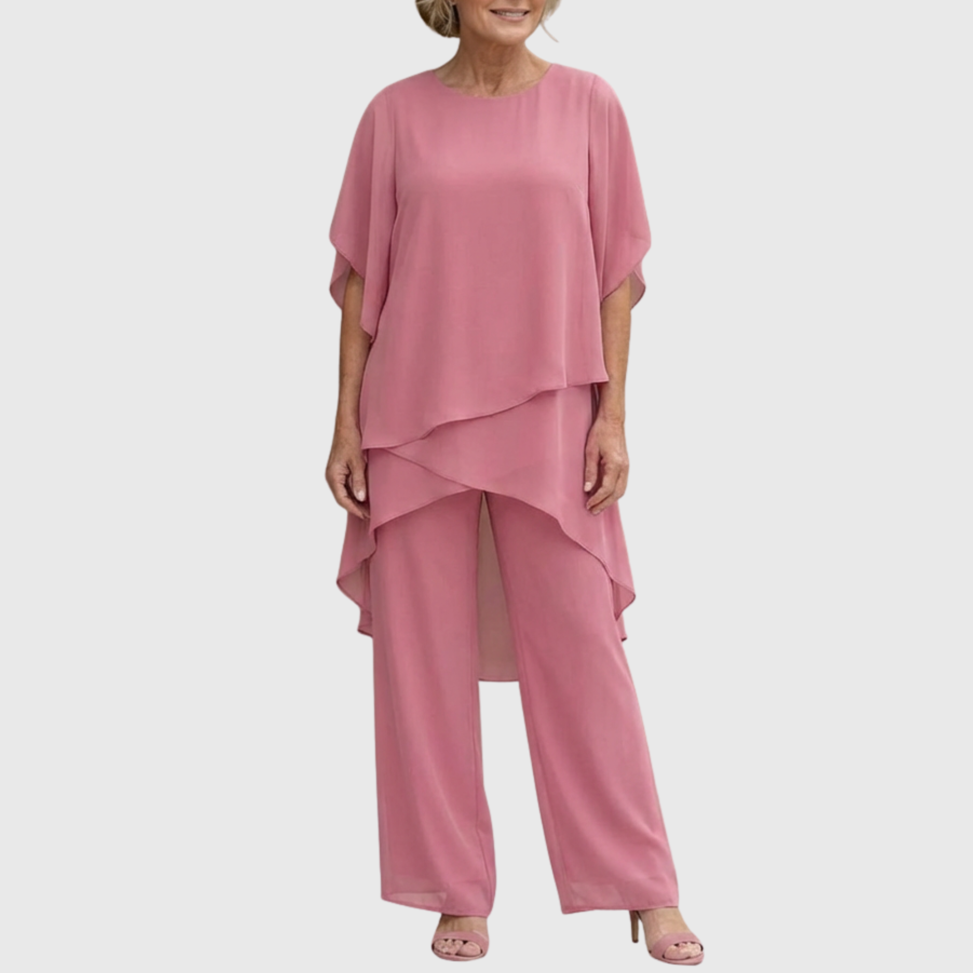 Linda | Set con Pantaloni Palazzo Drappeggiati