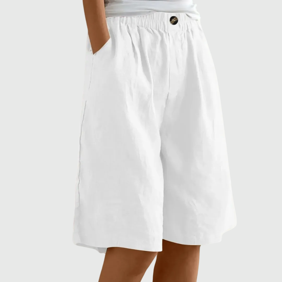 Yusu | Pantaloni Corti Ampi con Vita Elastica Ella