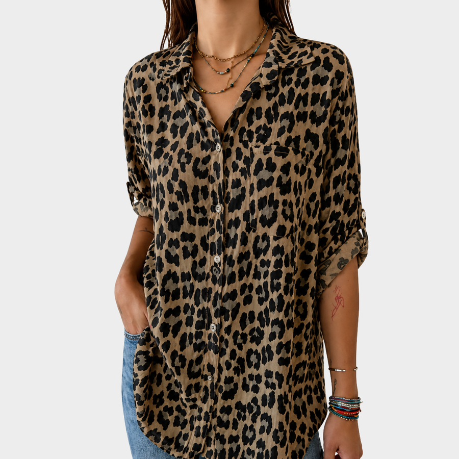 Blusa Relaxed Safari Chic
