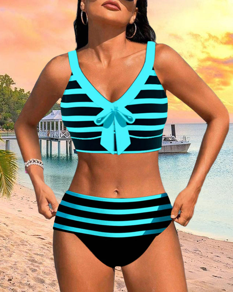 Martina™ | Bikini Stripes High-Waisted