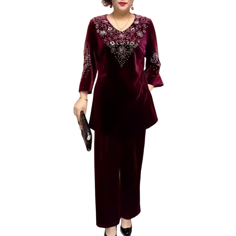 Elvire | Set elegante in velluto a due pezzi