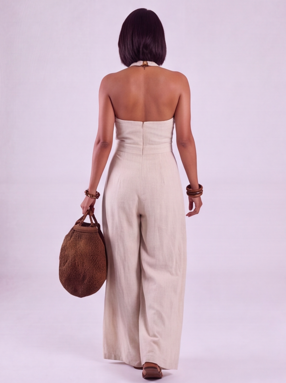Isabella | Fluida Tuta Lunga con Scollo Halter