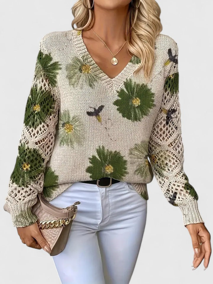 Annelies™ | Pullover elegante con motivo floreale