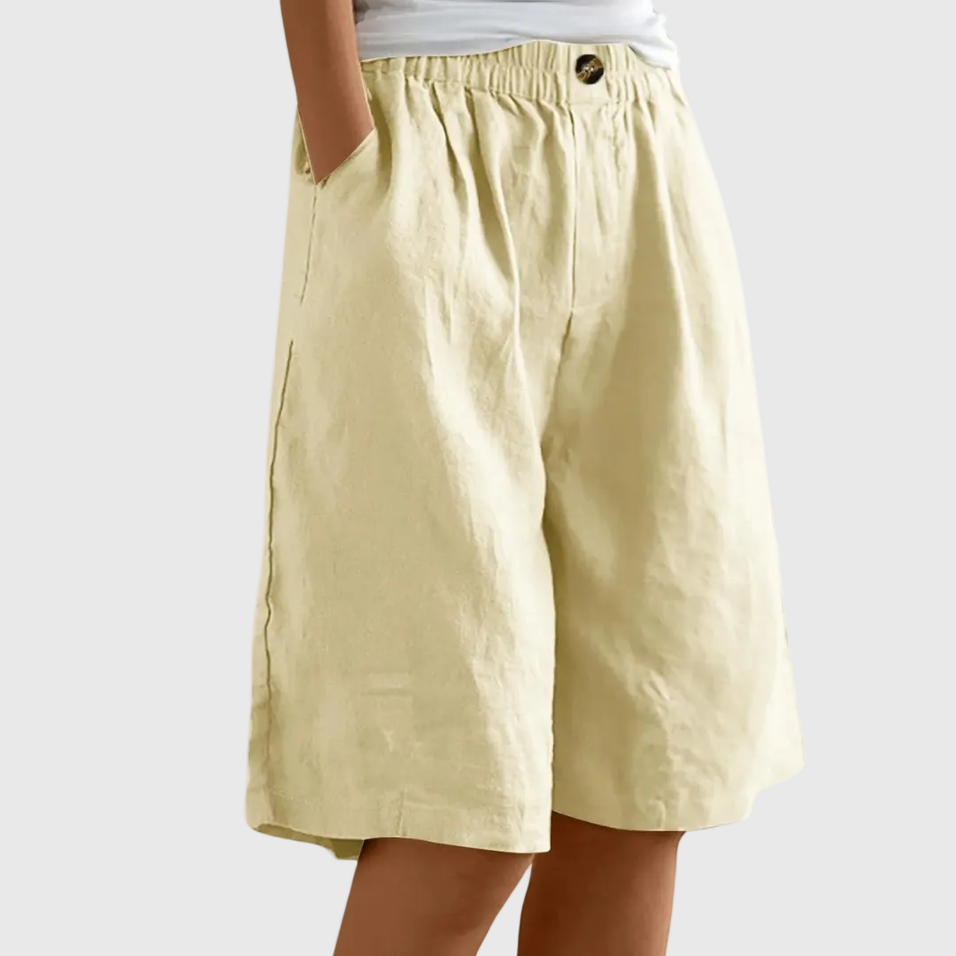 Yusu | Pantaloni Corti Ampi con Vita Elastica Ella