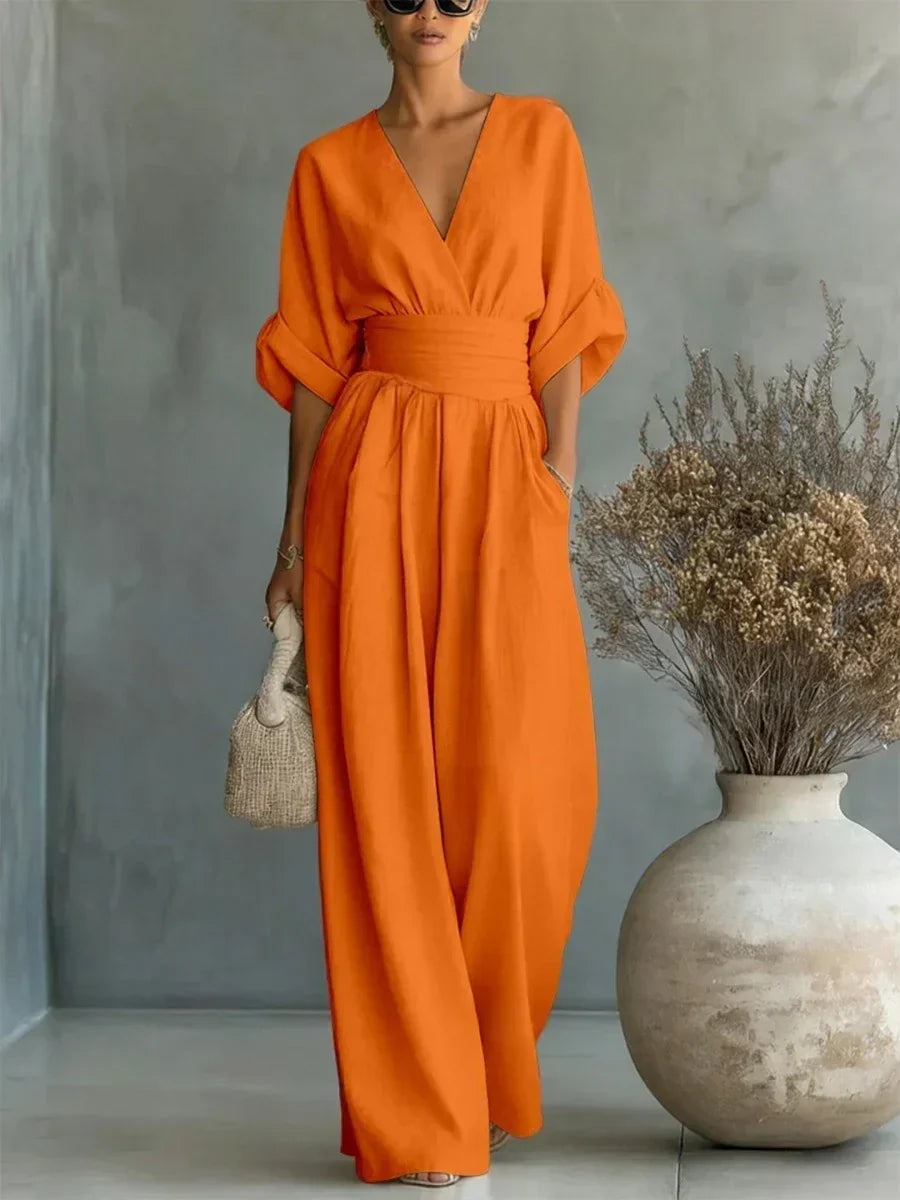 Maya | Tuta alta in vita con scollo a V