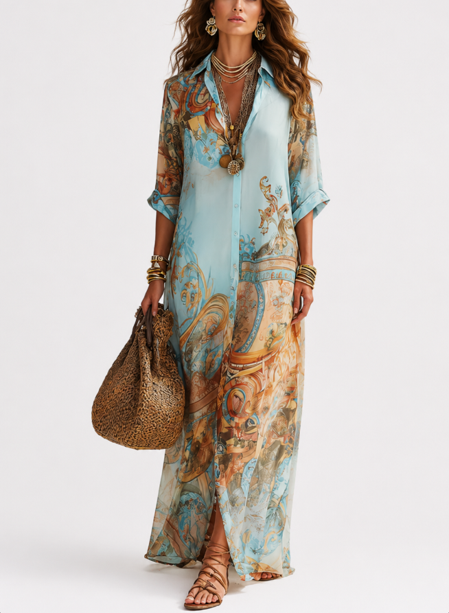 Lorna | Abito Camicia Mediterraneo
