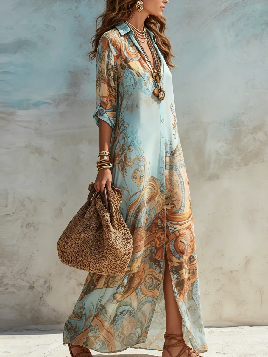 Lorna | Abito Camicia Mediterraneo