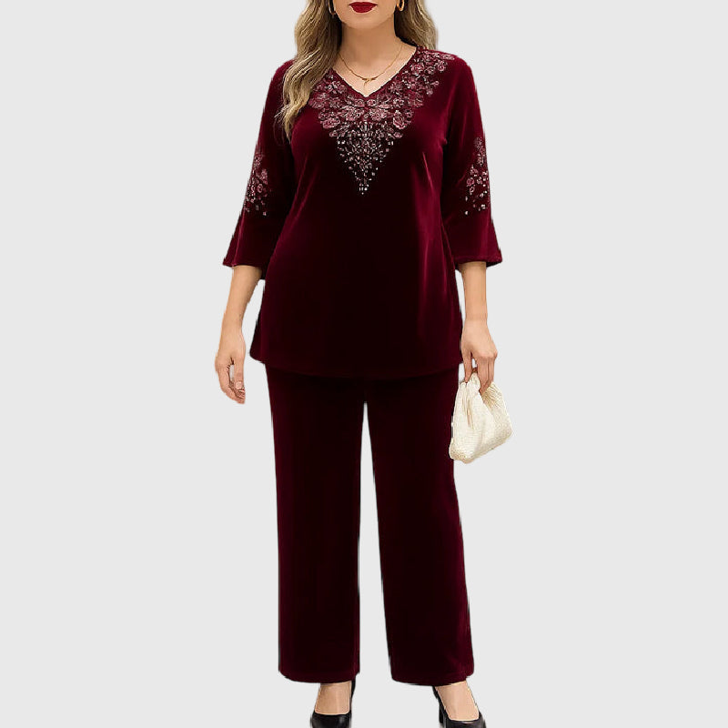 Elvire | Set elegante in velluto a due pezzi