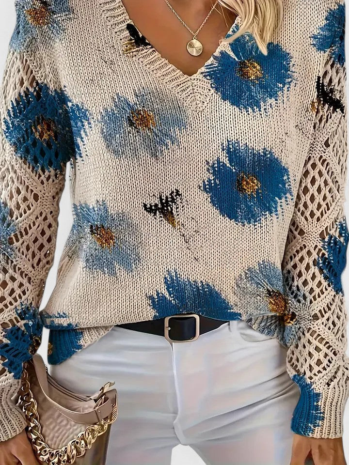 Annelies™ | Pullover elegante con motivo floreale