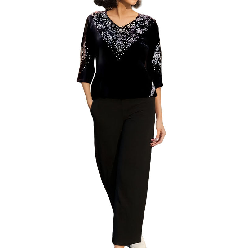 Elvire | Set elegante in velluto a due pezzi