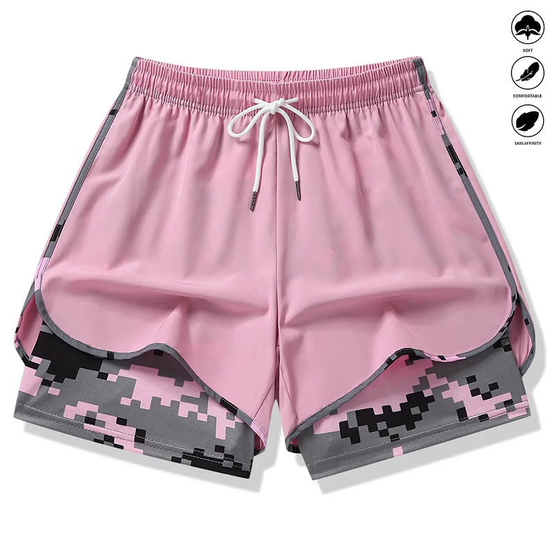 Shorts atletici casual da donna con fodera integrata