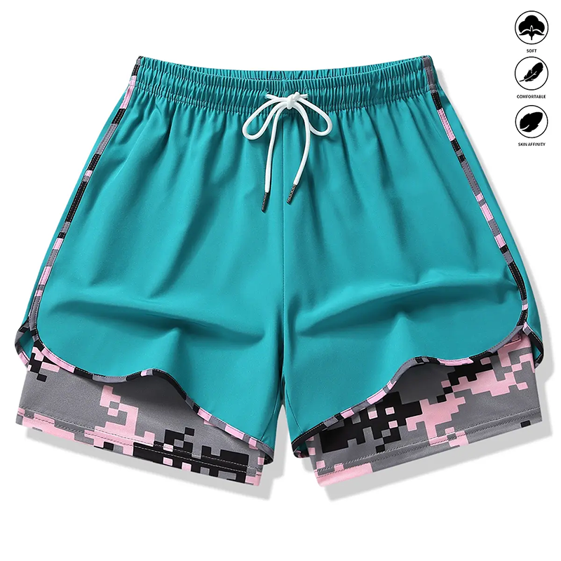 Shorts atletici casual da donna con fodera integrata