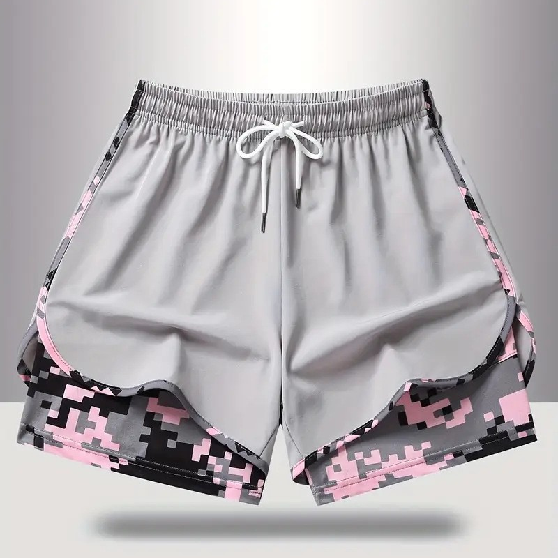 Shorts atletici casual da donna con fodera integrata