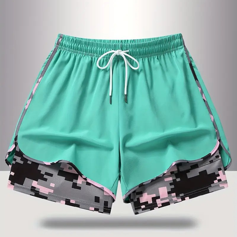 Shorts atletici casual da donna con fodera integrata