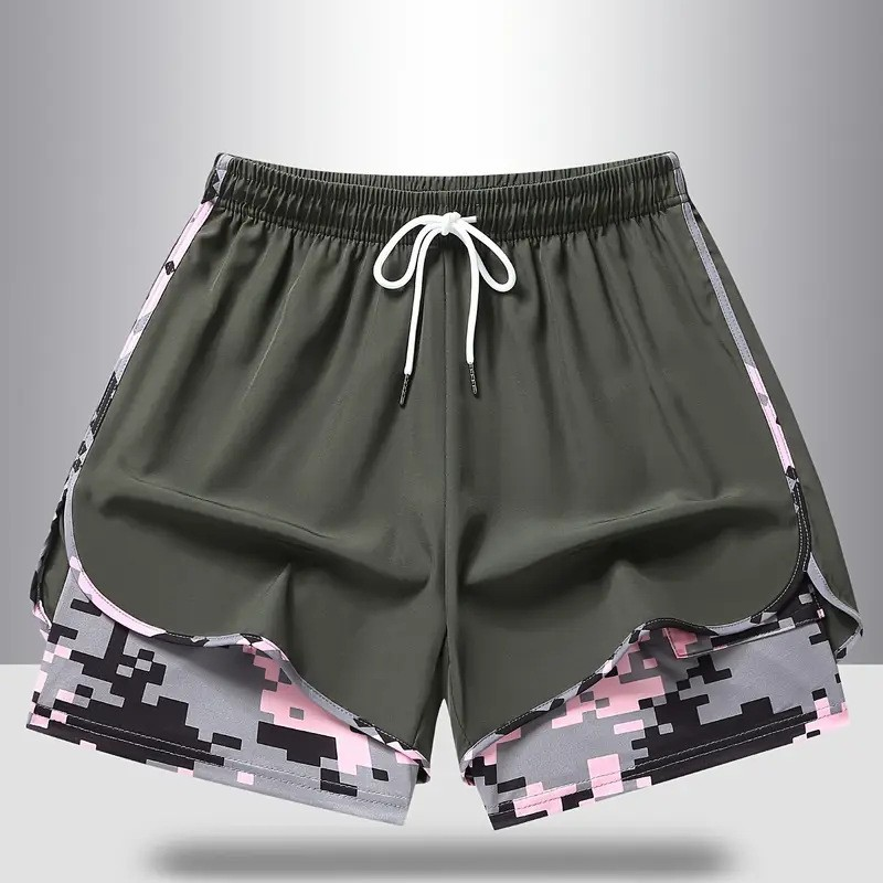 Shorts atletici casual da donna con fodera integrata